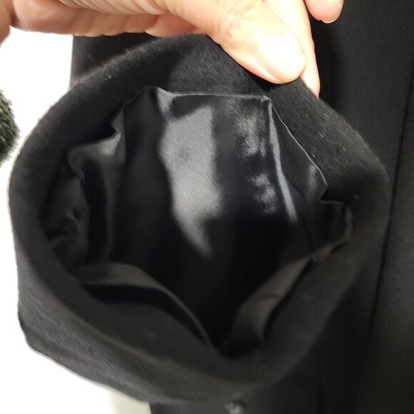 Harve Benard Coat Wool Blend Longline Black Front Cozy Warm lightweight Size 18 - Picture 6 of 11